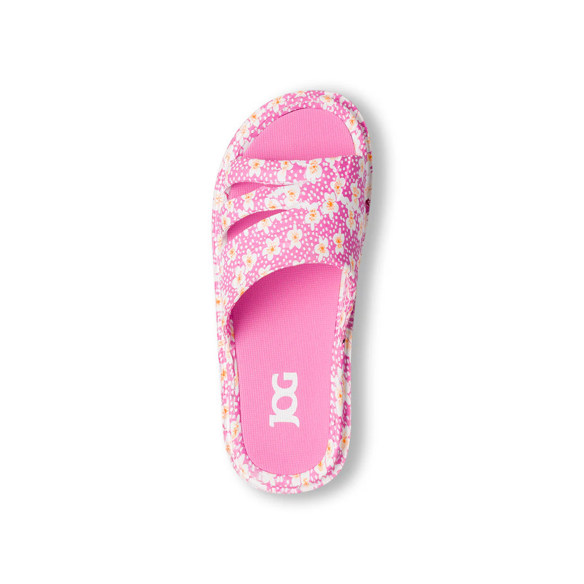 Ciabatte da donna fucsia con stampa fiori Jog - Image 5