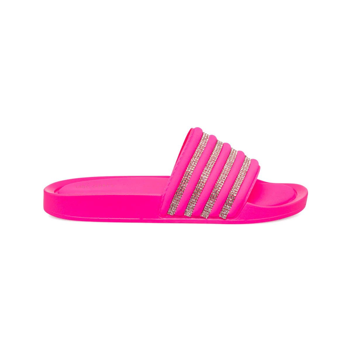 Ciabatte da donna fucsia fascia singola e con dettagli strass Lora Ferres - Image 2