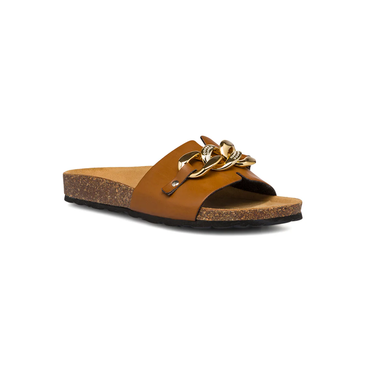 Ciabatte da donna marroni con maxi-catena Italia Trend Wendy - Image 2