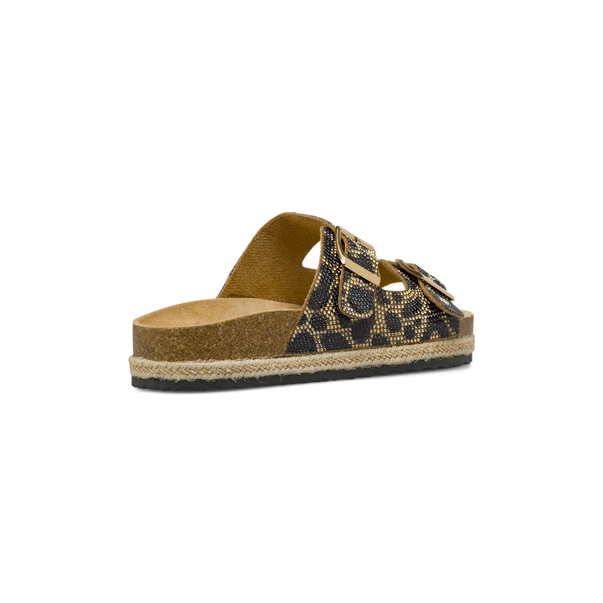 Ciabatte da Donna marroni fantasia animalier con strass Lora Ferres - Image 3