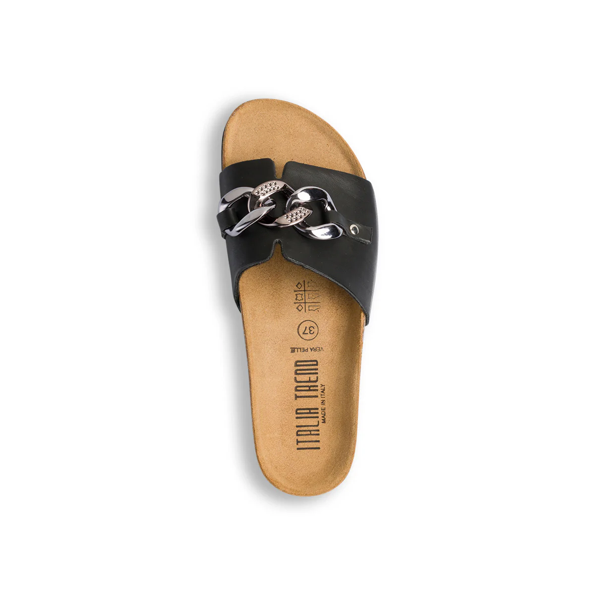 Ciabatte da donna nere con maxi-catena Italia Trend Wendy - Image 5