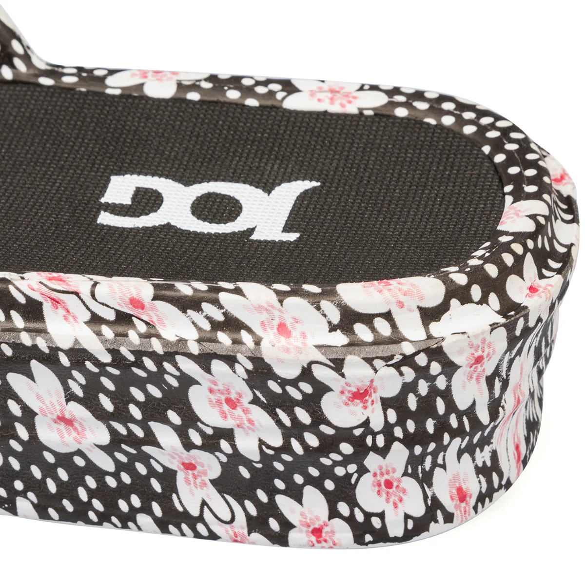 Ciabatte da donna nere con stampa fiori Jog - Image 5