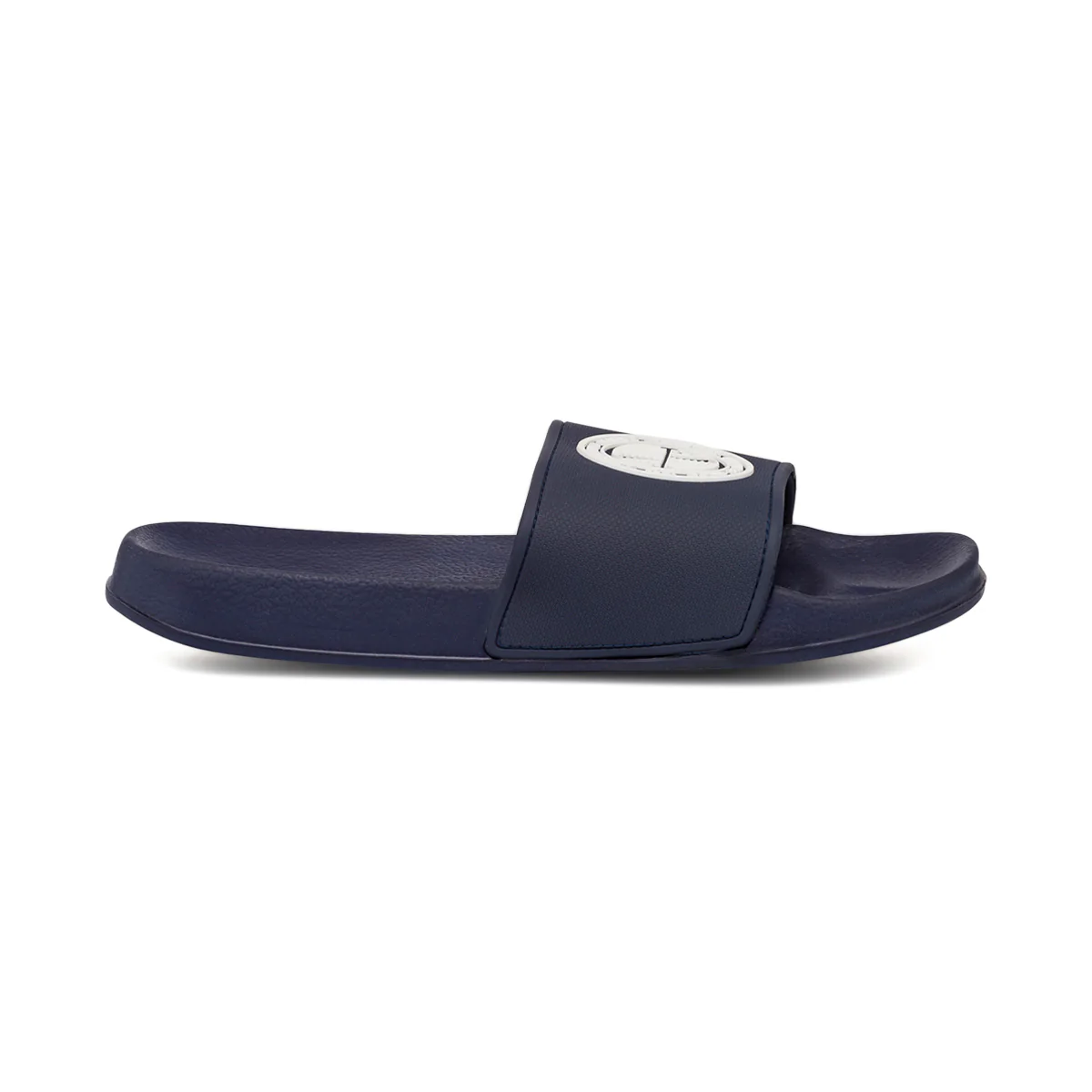 Ciabatte da uomo blu con fascia singola e logo Americanino - Image 2