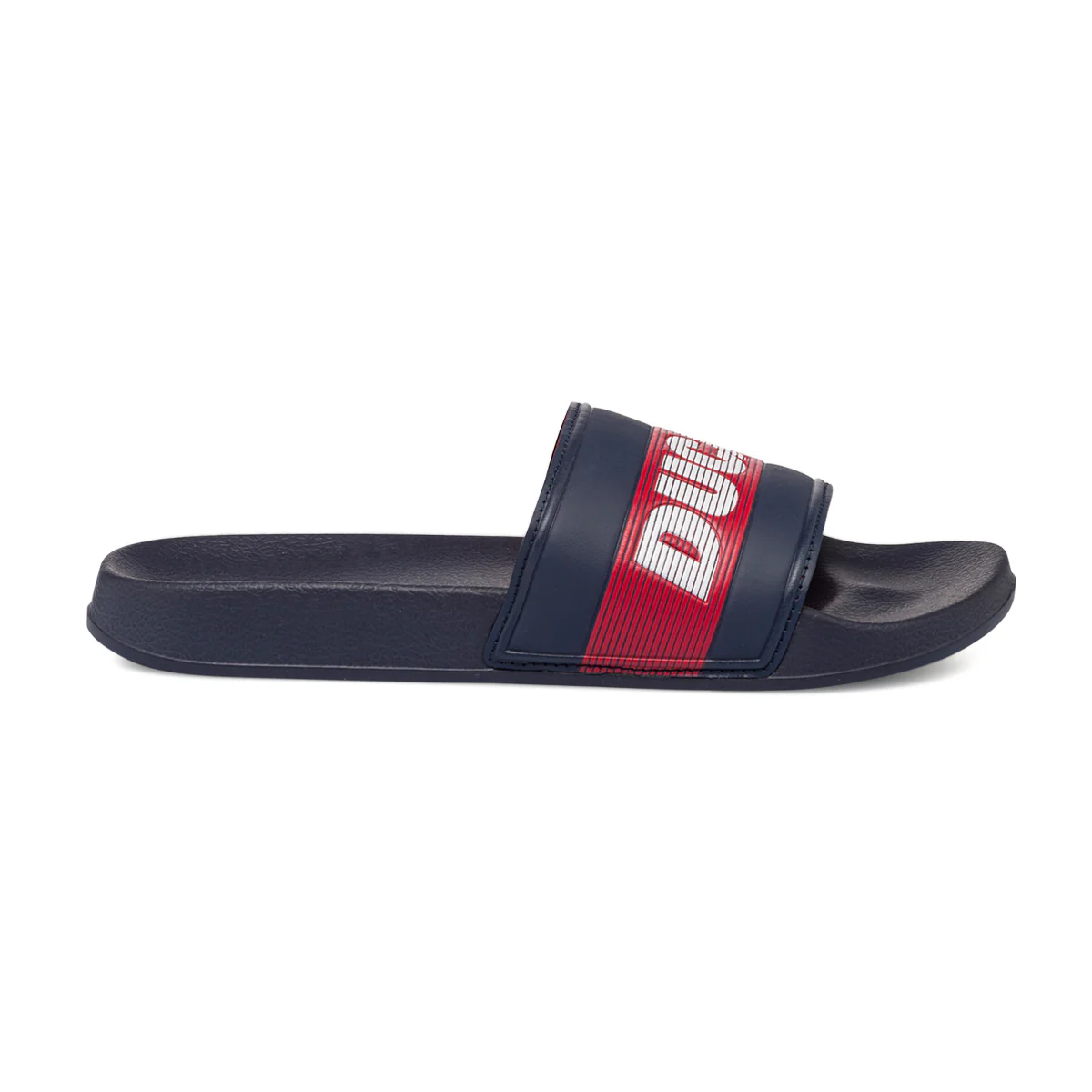 Ciabatte da uomo blu navy fascia singola con logo Ducati - Image 2