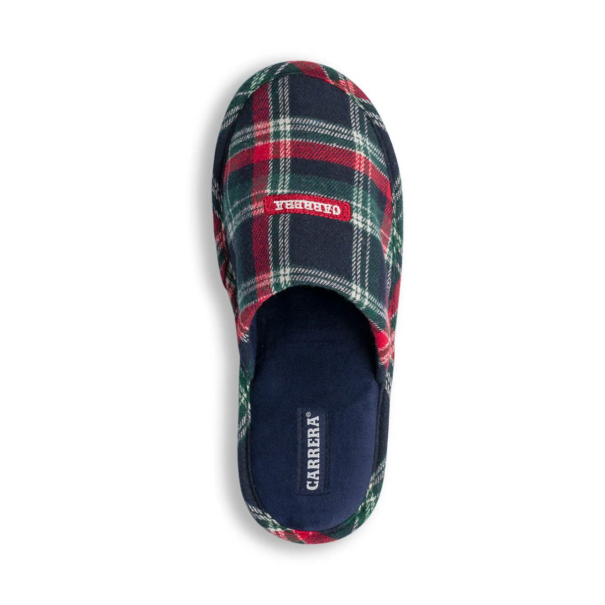 Pantofole da Uomo in tessuto a quadri rosse e blu Carrera Jeans