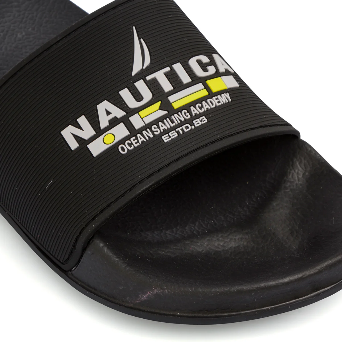 Ciabatte da uomo nere con logo Nautica - Image 2
