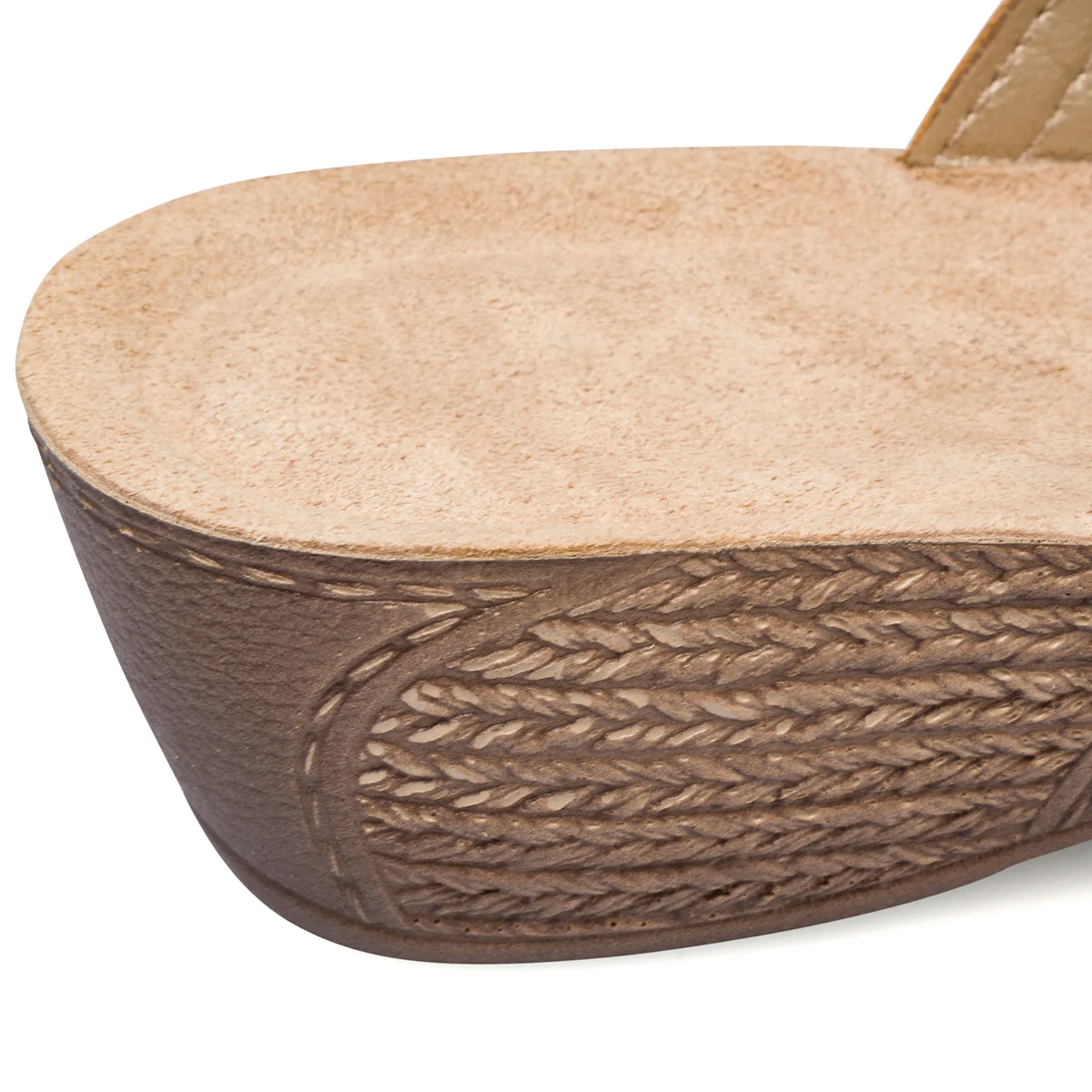 Ciabatte doppia fascia beige da donna con cerchi e strass Inblu - Image 5