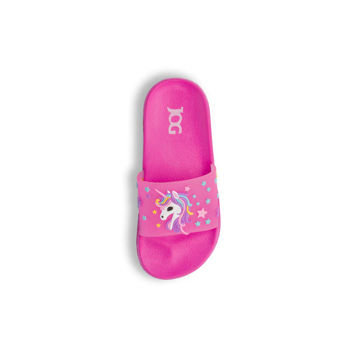 Ciabatte fucsia da Bambina con stampa unicorno in rilievo JOG