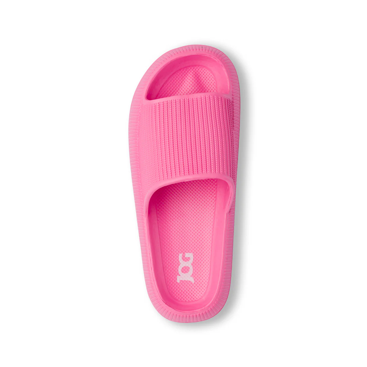 Ciabatte fucsia da Donna in gomma con fascia frontale e suola platform Jog - Image 5