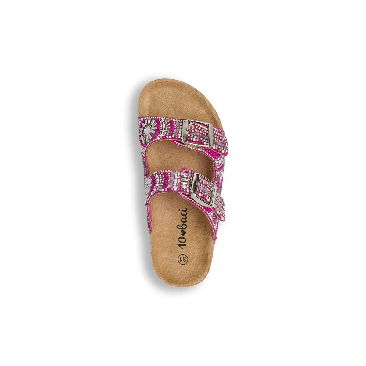 Ciabatte fucsia da Ragazza con ricamo di perline Dieci Baci - Image 6