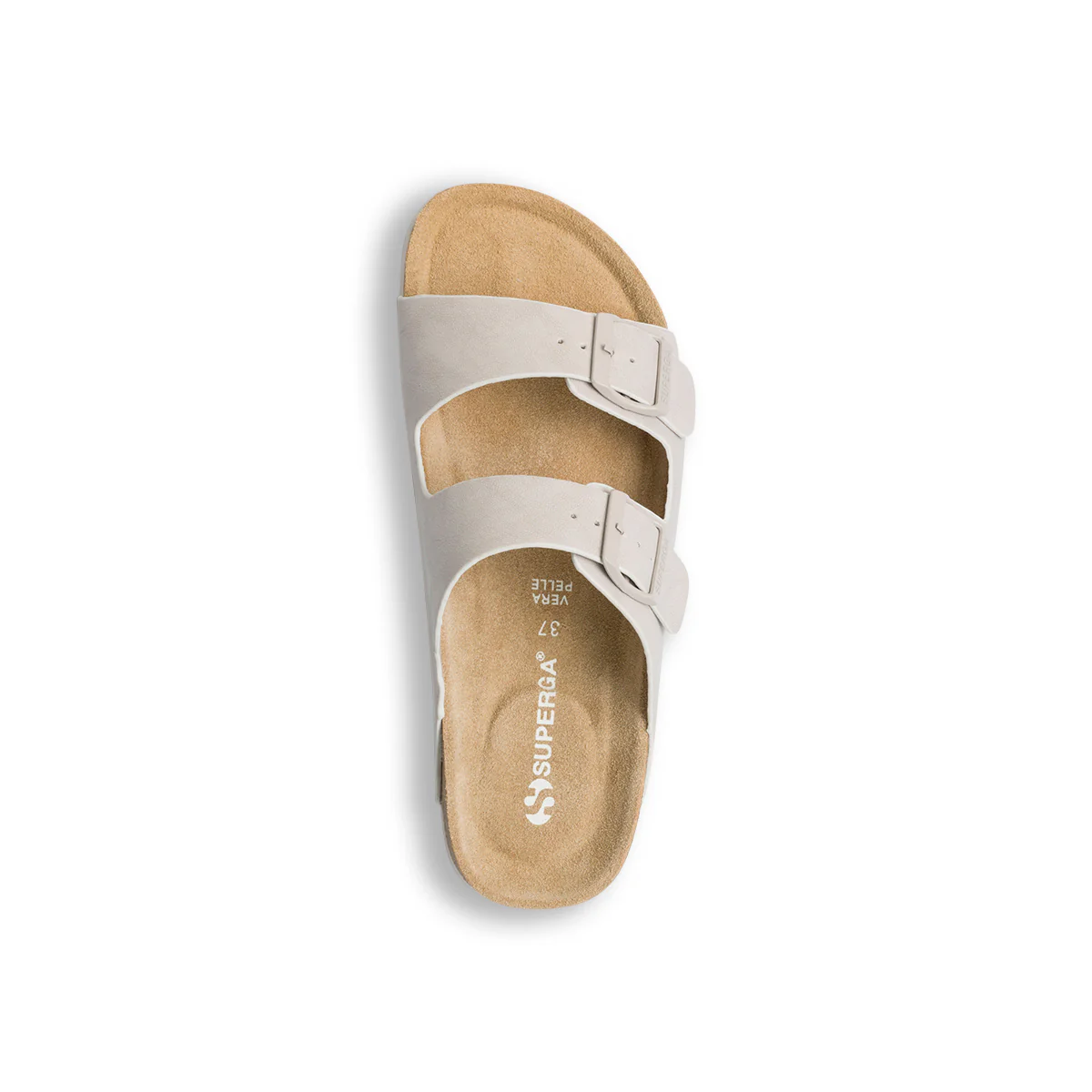 Ciabatte Grigie chiaro da Donna con doppia Fibbia Regolabile Superga - Image 5