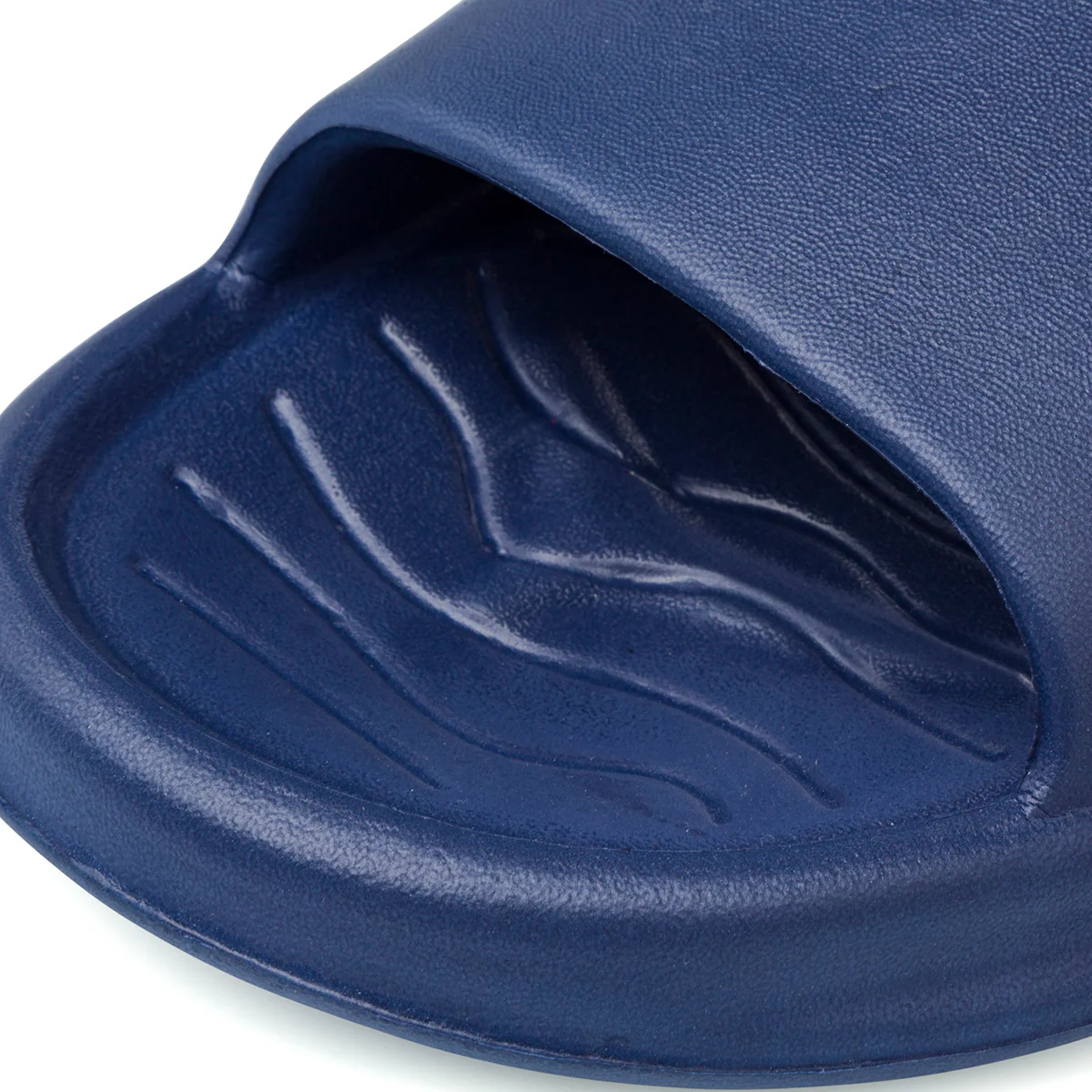 Ciabatte in gomma blu da Uomo con fascia e suola rialzata Jog - Image 4