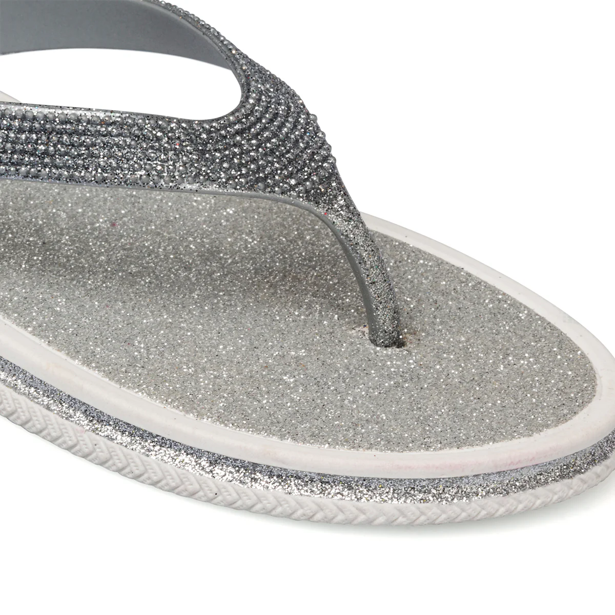 Ciabatte infradito argento con strass da donna Silvia Sikel - Image 5