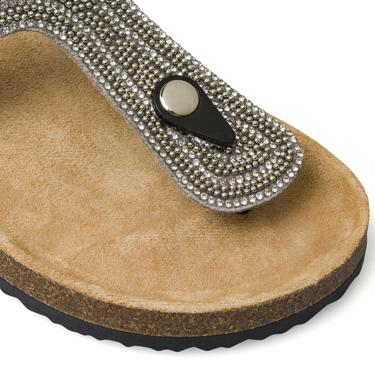 Ciabatte infradito argento da Donna con strass e fibbia Lora Ferres - Image 4