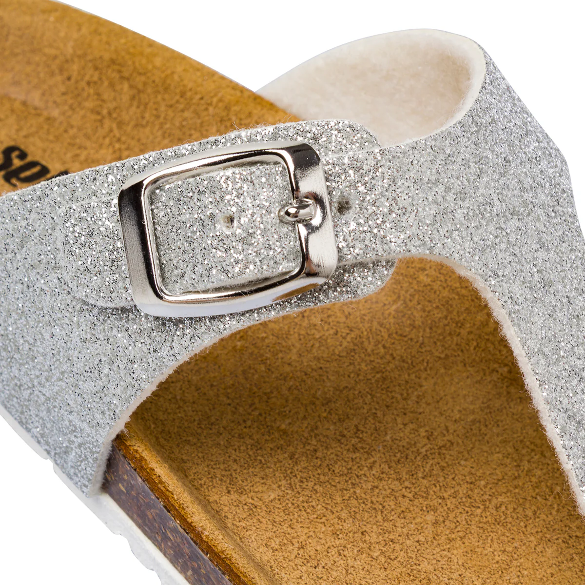 Ciabatte infradito argento glitter da Bambina in pelle Settenote - Image 5