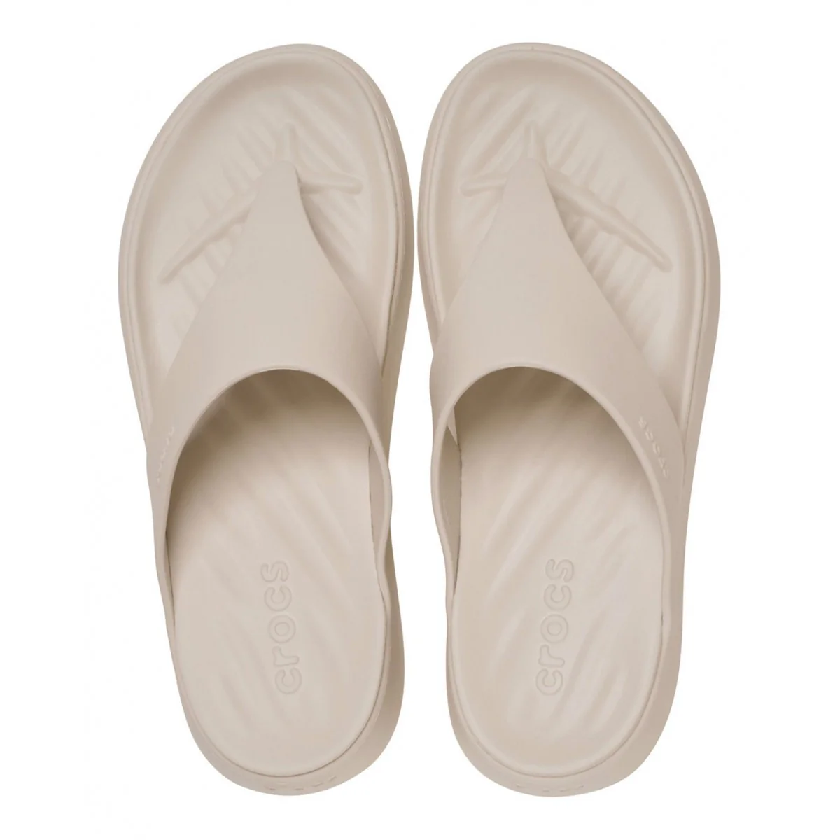 Ciabatte infradito beige da Donna con suola alta Crocs - Image 3