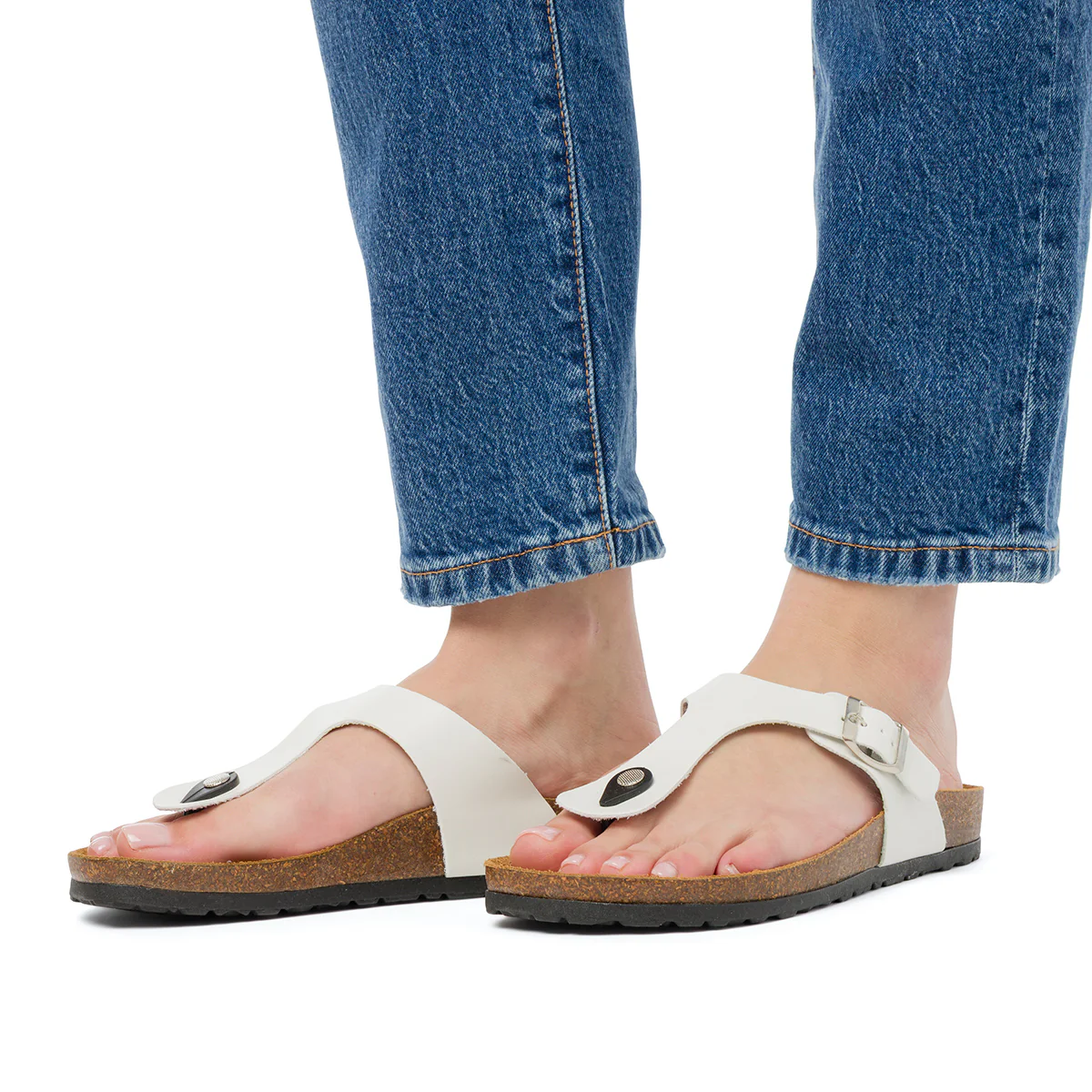 Sandali Infradito Bianchi da Donna Italia Trend Zeudi - Image 3
