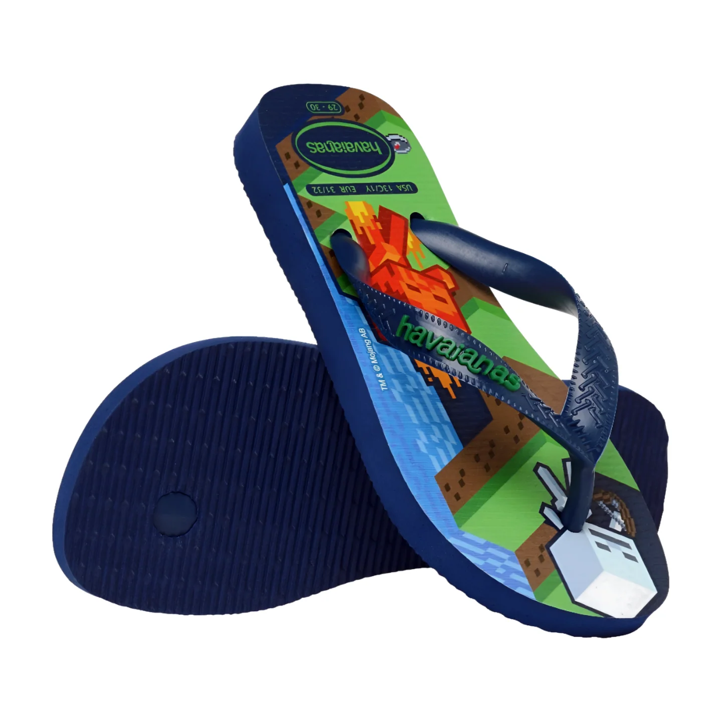 Ciabatte infradito blu da Bambino con stampa Minecraft Havaianas - Image 4