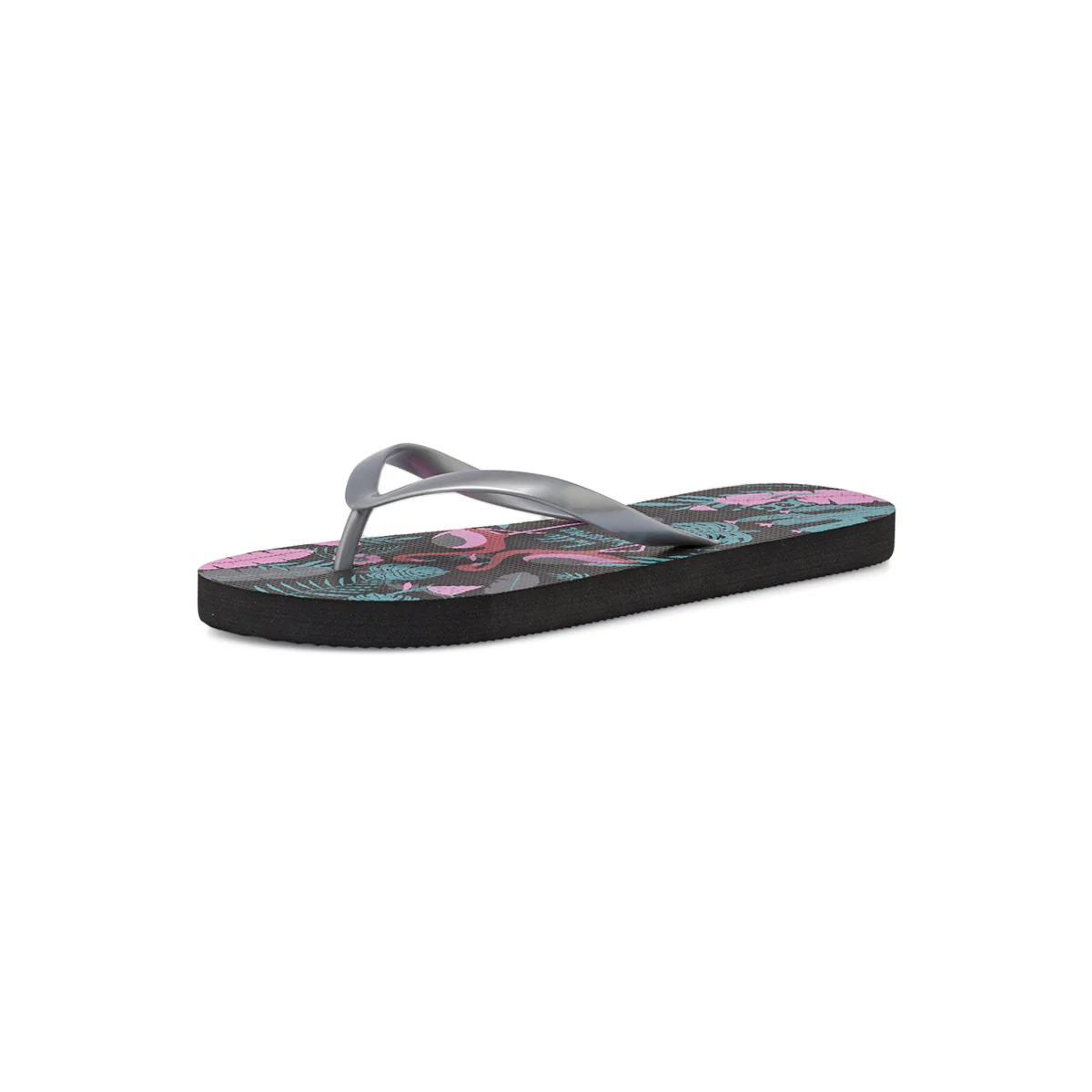 Ciabatte infradito da Donna nere con stampa tropicale Jog - Image 3