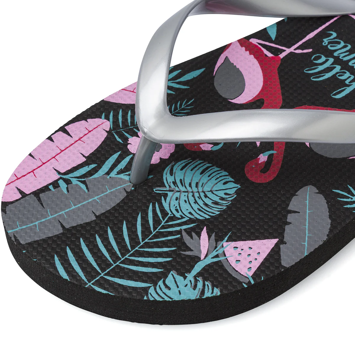 Ciabatte infradito da Donna nere con stampa tropicale Jog - Image 6