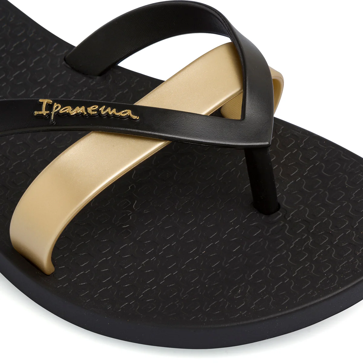 Ciabatte infradito da Donna nere e oro con fascette incrociate Ipanema - Image 4
