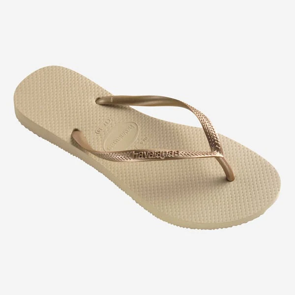 Ciabatte infradito da donna oro con dettaglio effetto metalizzato Havaianas Slim - Image 2
