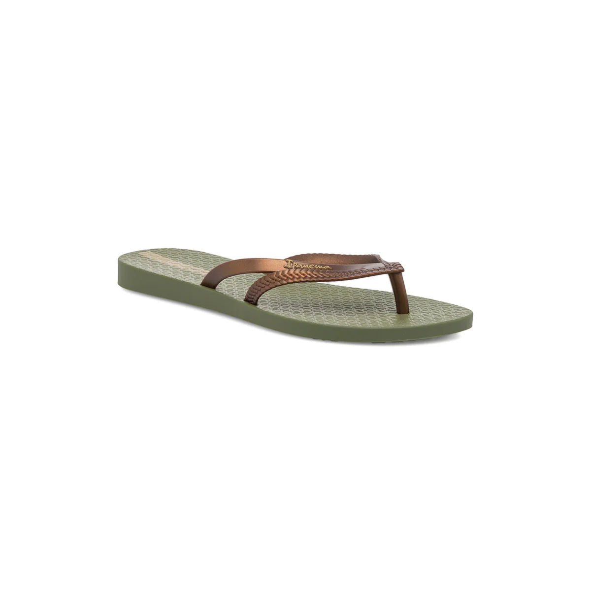 Ciabatte infradito da donna verde con dettaglio bronzo Ipanema Bossa - Image 3