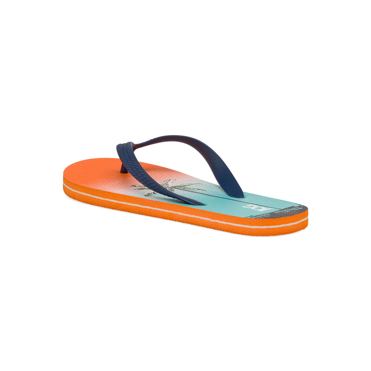 Ciabatte infradito da uomo arancioni azzurre e blu con stampa palme Jog - Image 4
