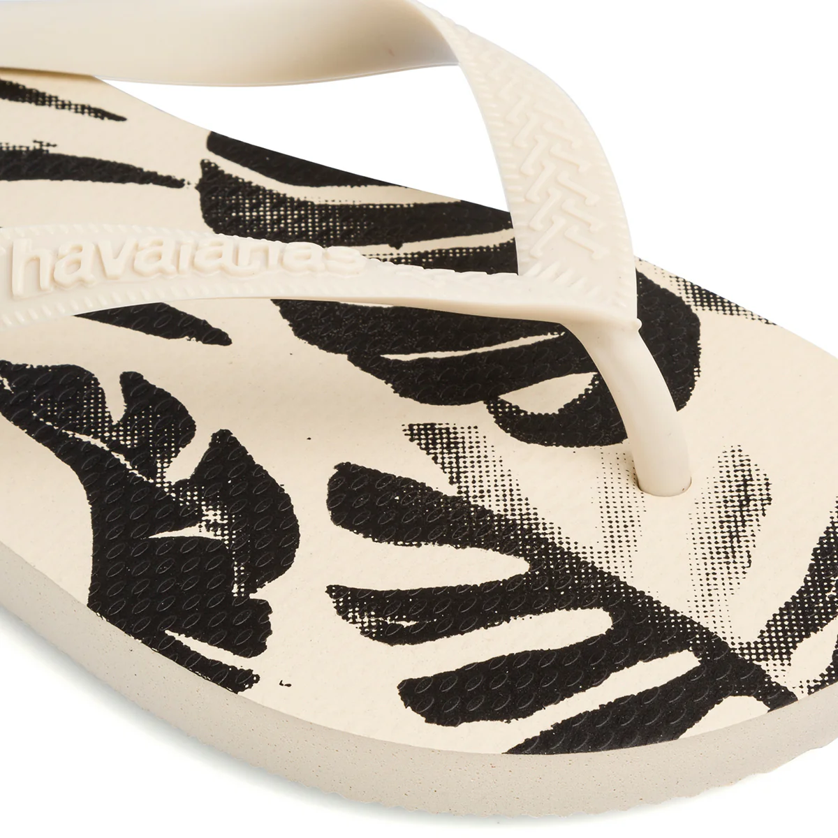 Ciabatte infradito da uomo beige con stampa foglie nere Havaianas Aloha - Image 12