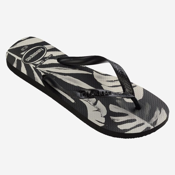 Ciabatte infradito da uomo bianche e nere con stampa Havaianas Aloha - Image 2