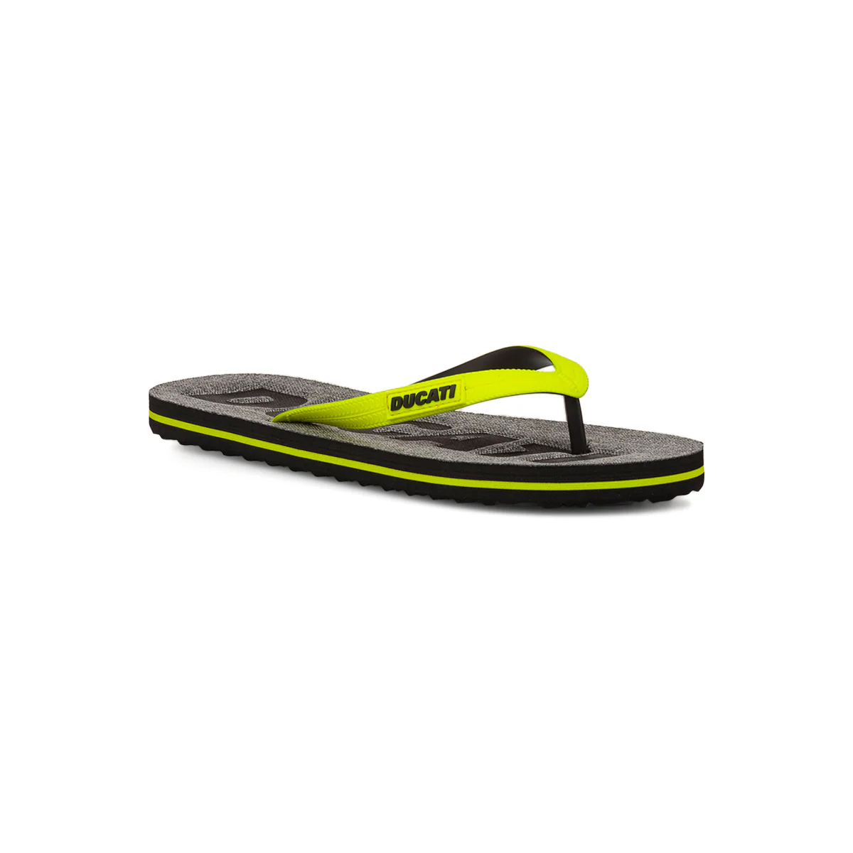 Ciabatte infradito grigie con dettagli giallo lime da Uomo Ducati - Image 4