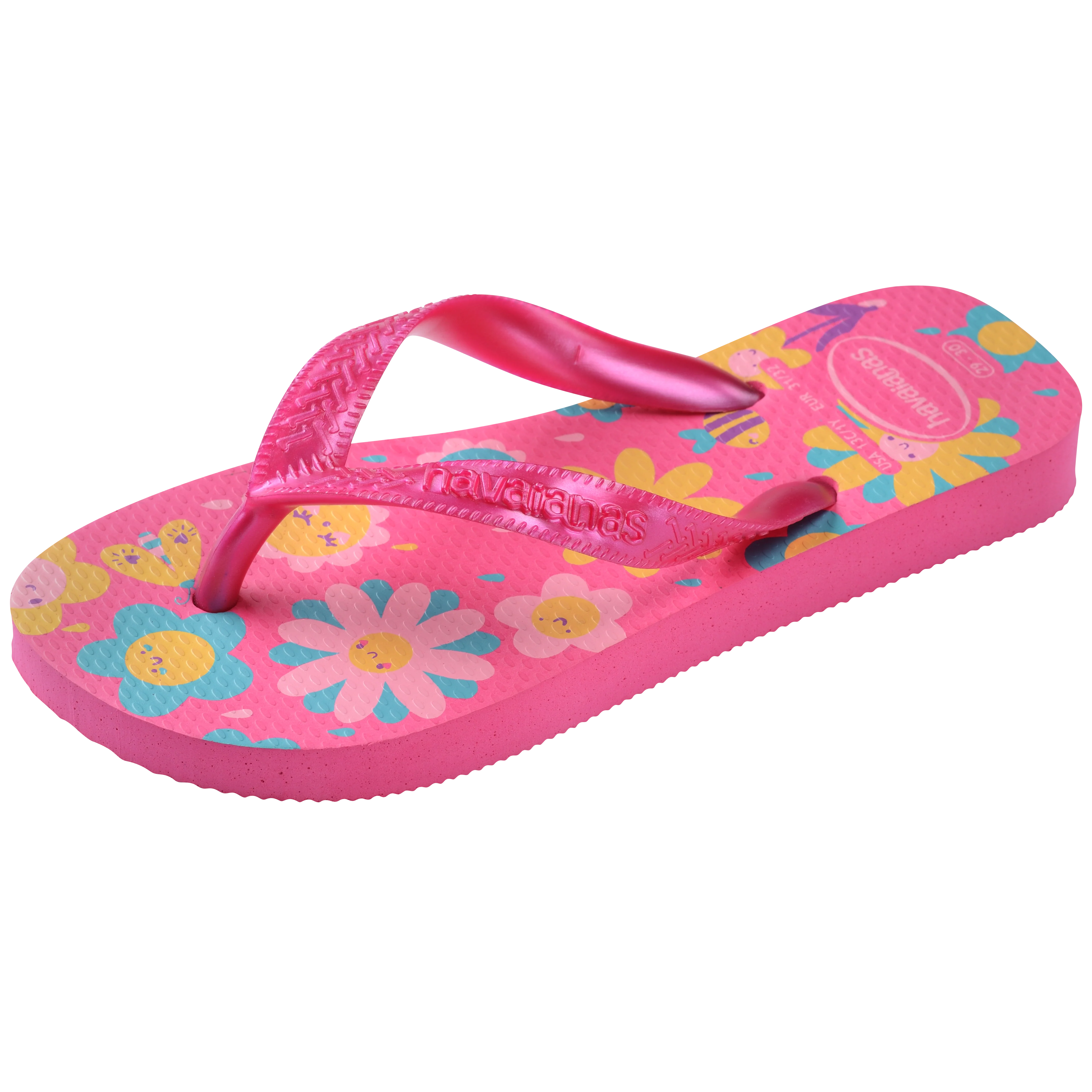 Ciabatte Infradito Rosa Bambina in gomma con stampa floreale Havaianas - Image 2