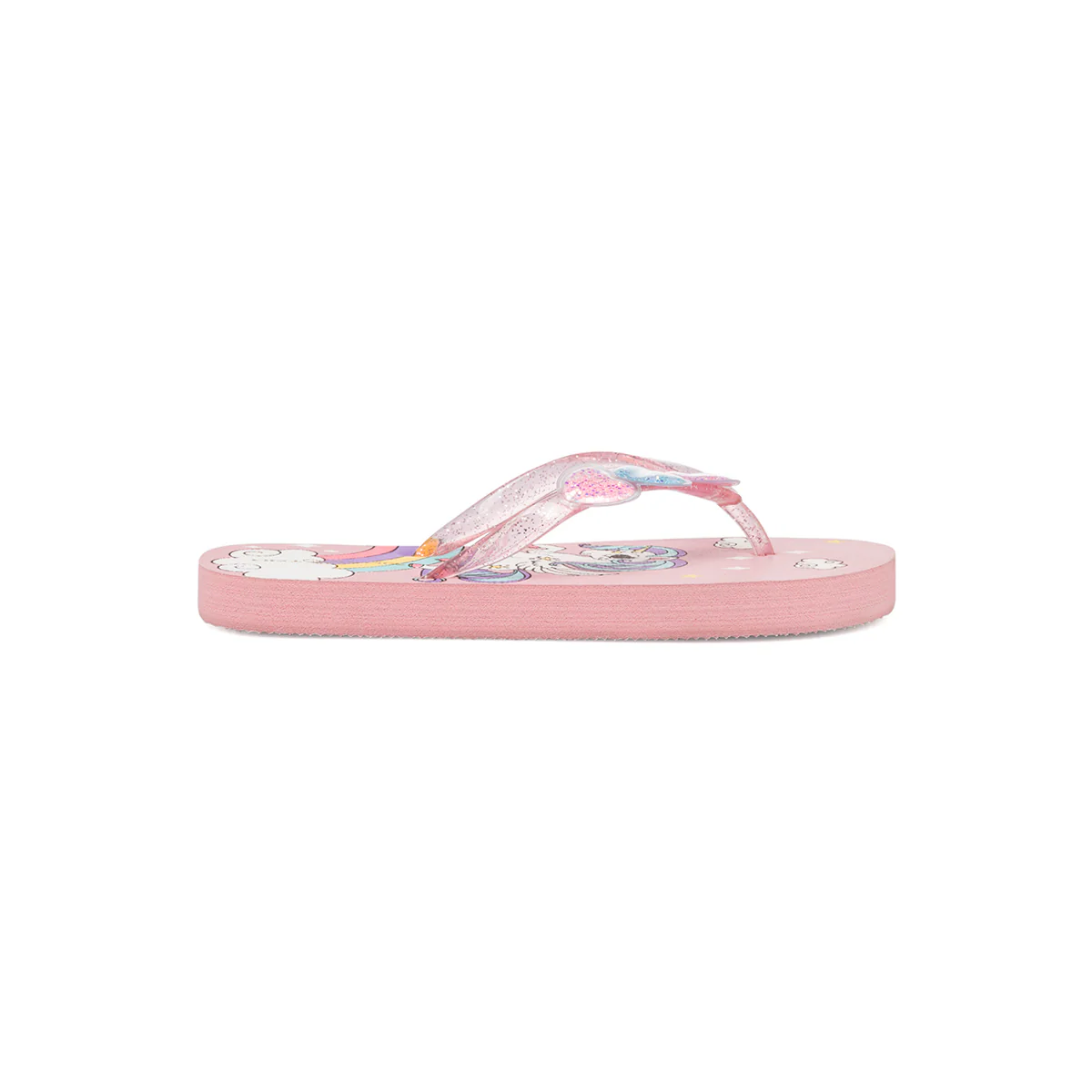 Ciabatte infradito rosa da bambina con stampa Unicorno - Image 2