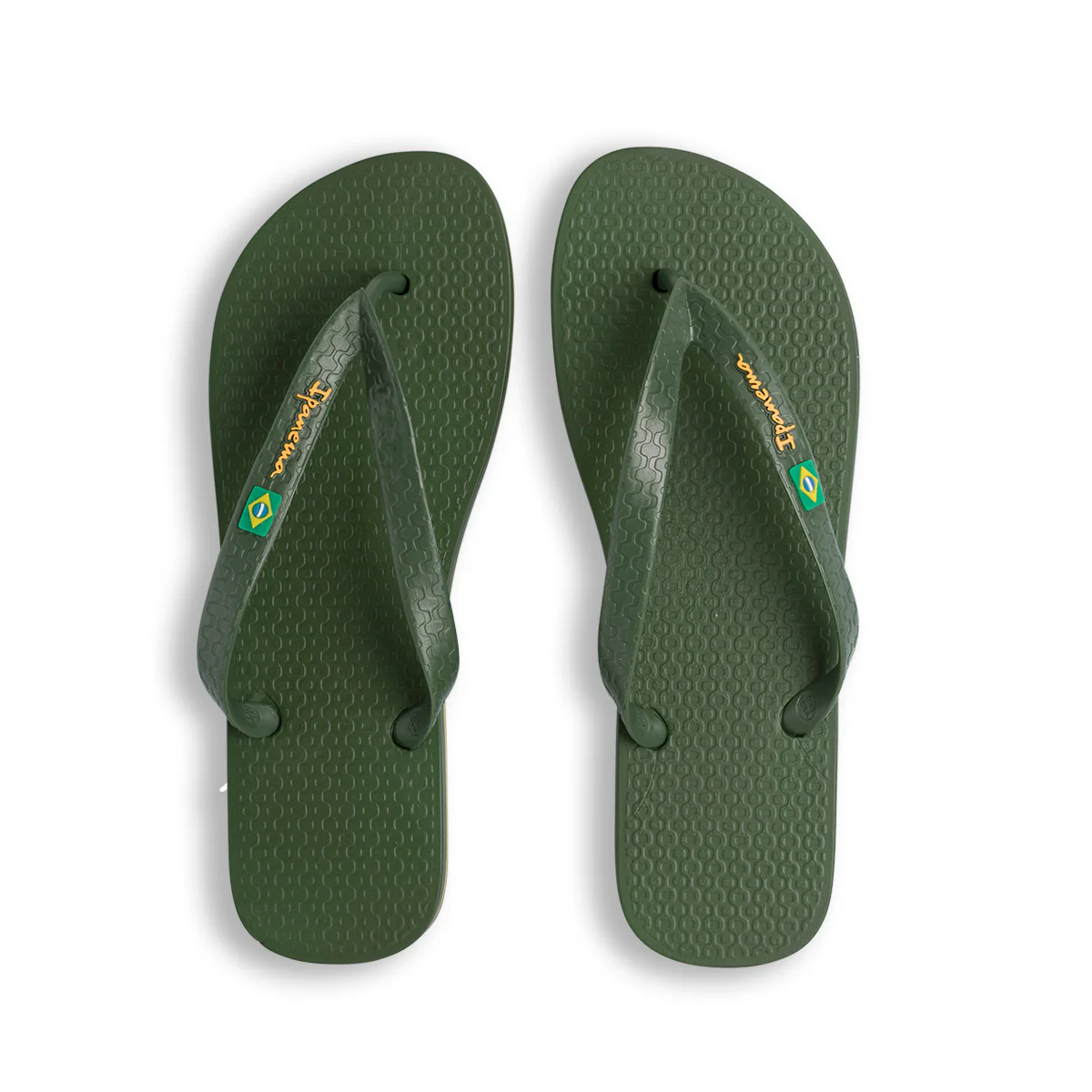 Ciabatte infradito verde scuro da Unisex con bandiera Ipanema Brazil