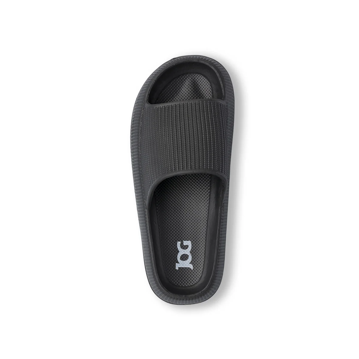 Ciabatte nere a fascia da Donna con suola platform Jog - Image 4