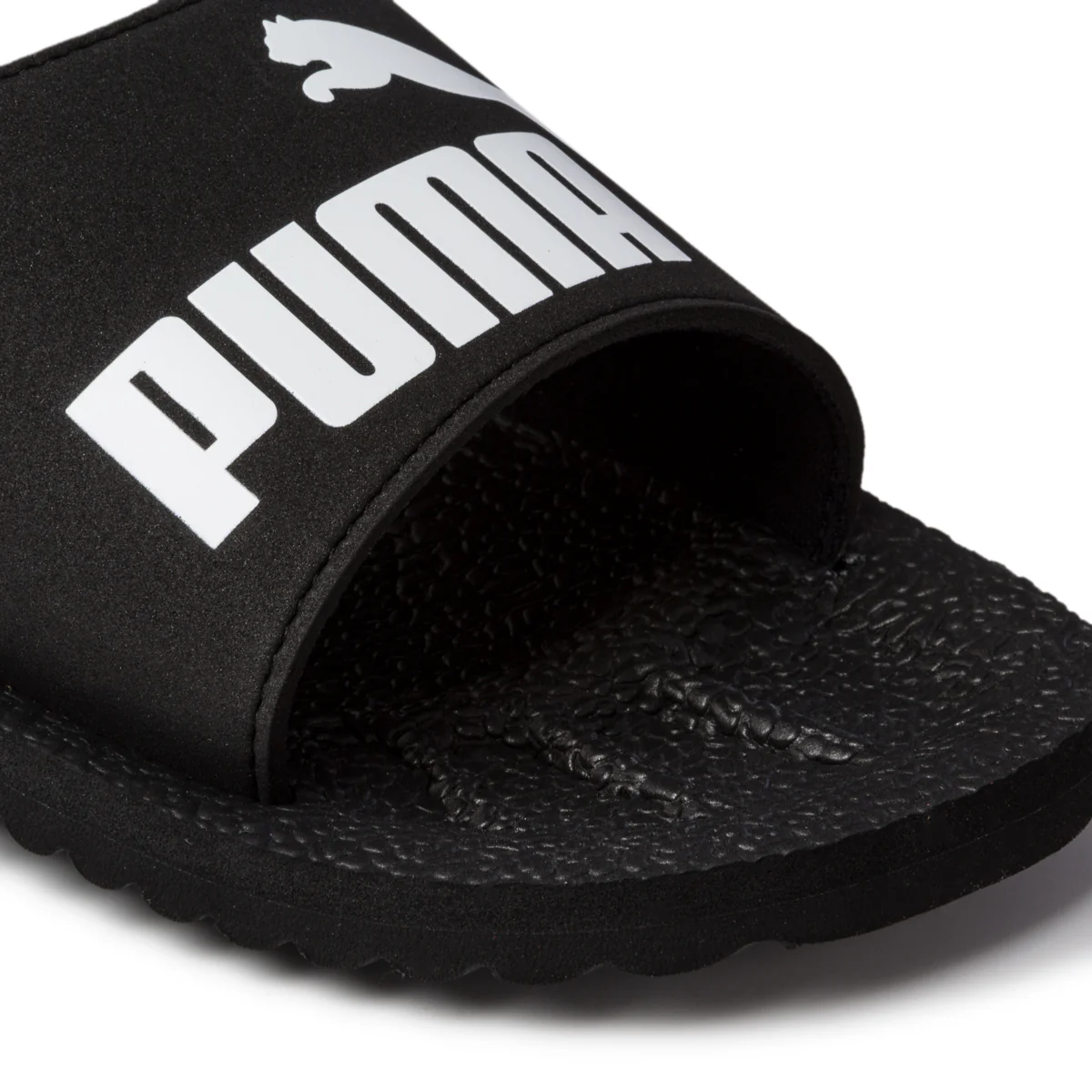 Ciabatte nere con logo a contrasto Puma Purecat - Image 5