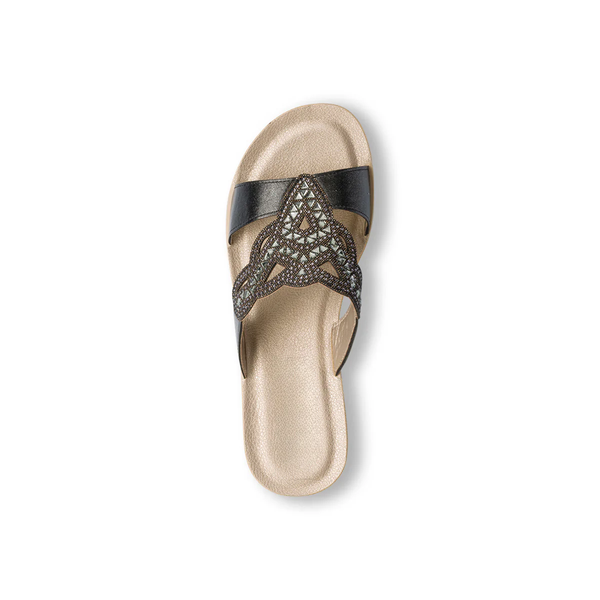 Ciabatte nere da donna con plateau e dettagli strass Inblu - Image 4