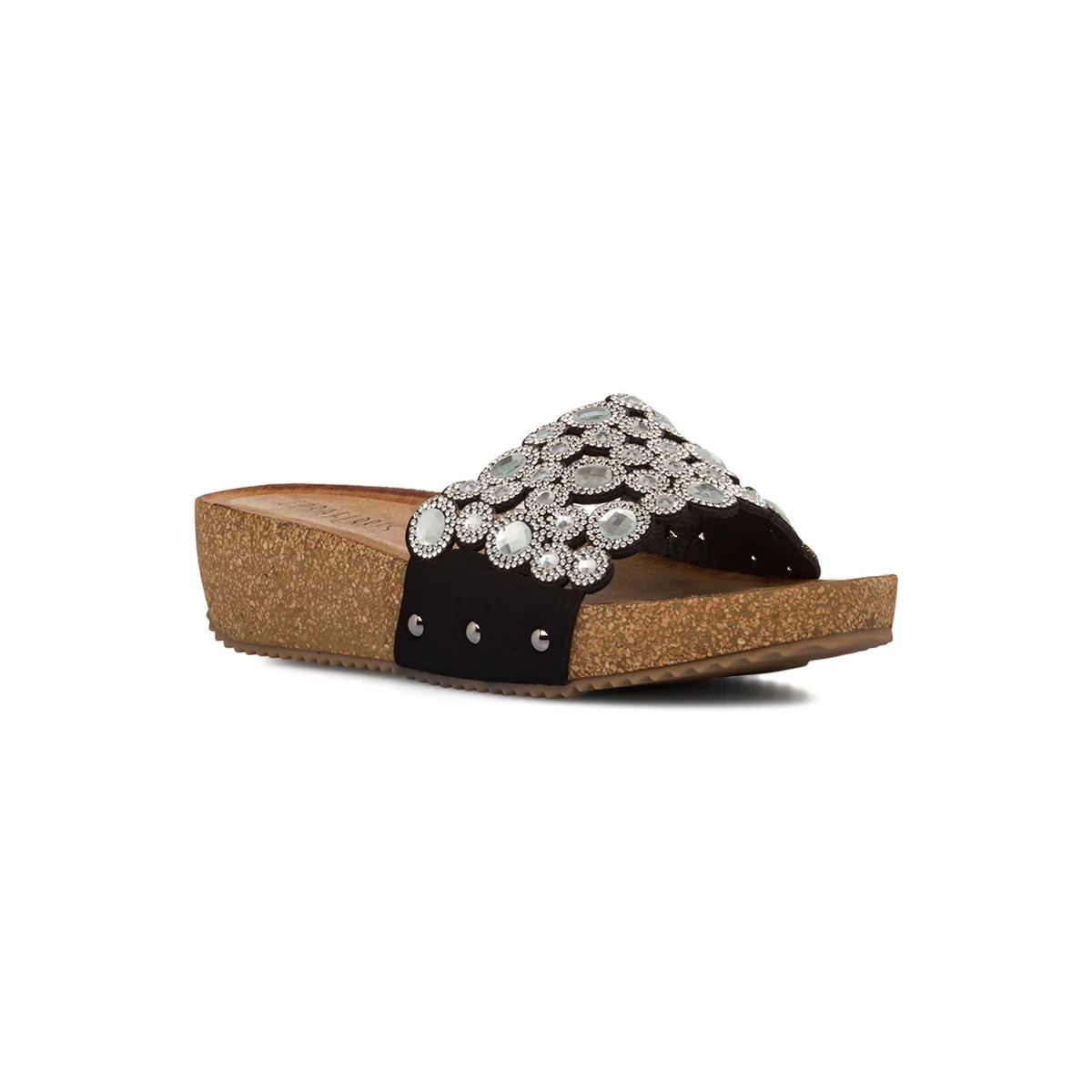 Ciabatte nere da donna con strass e perline Lora Ferres On The Beach - Image 2