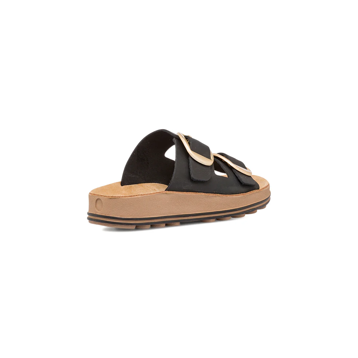 Ciabatte nere da Donna in pelle con fibbie Lumberjack Karol - Image 3