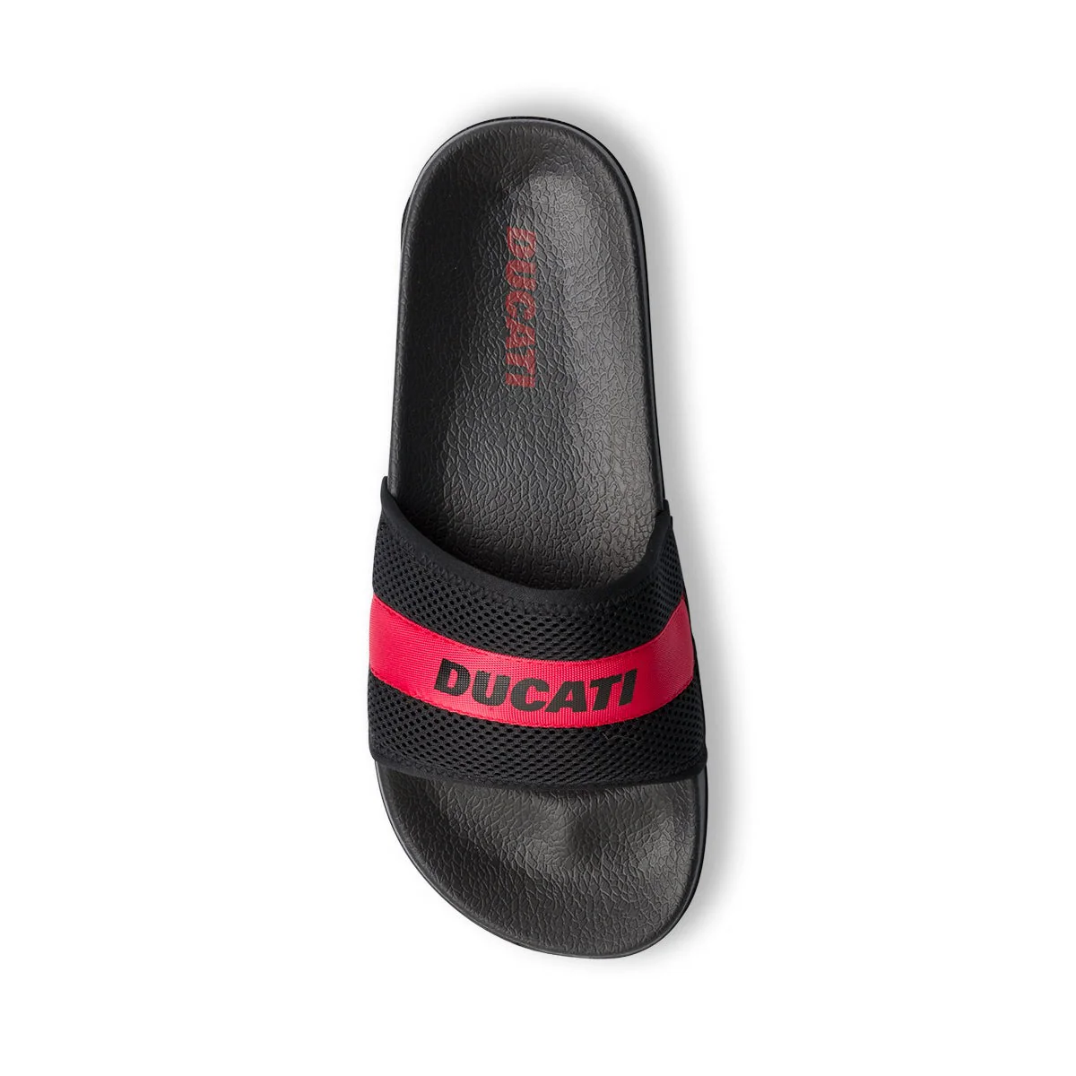 Ciabatte nere da uomo con logo Ducati