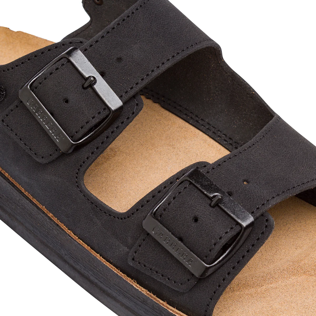 Ciabatte nere da Uomo con sottopiede in pelle e fibbie Carrera Jeans - Image 3