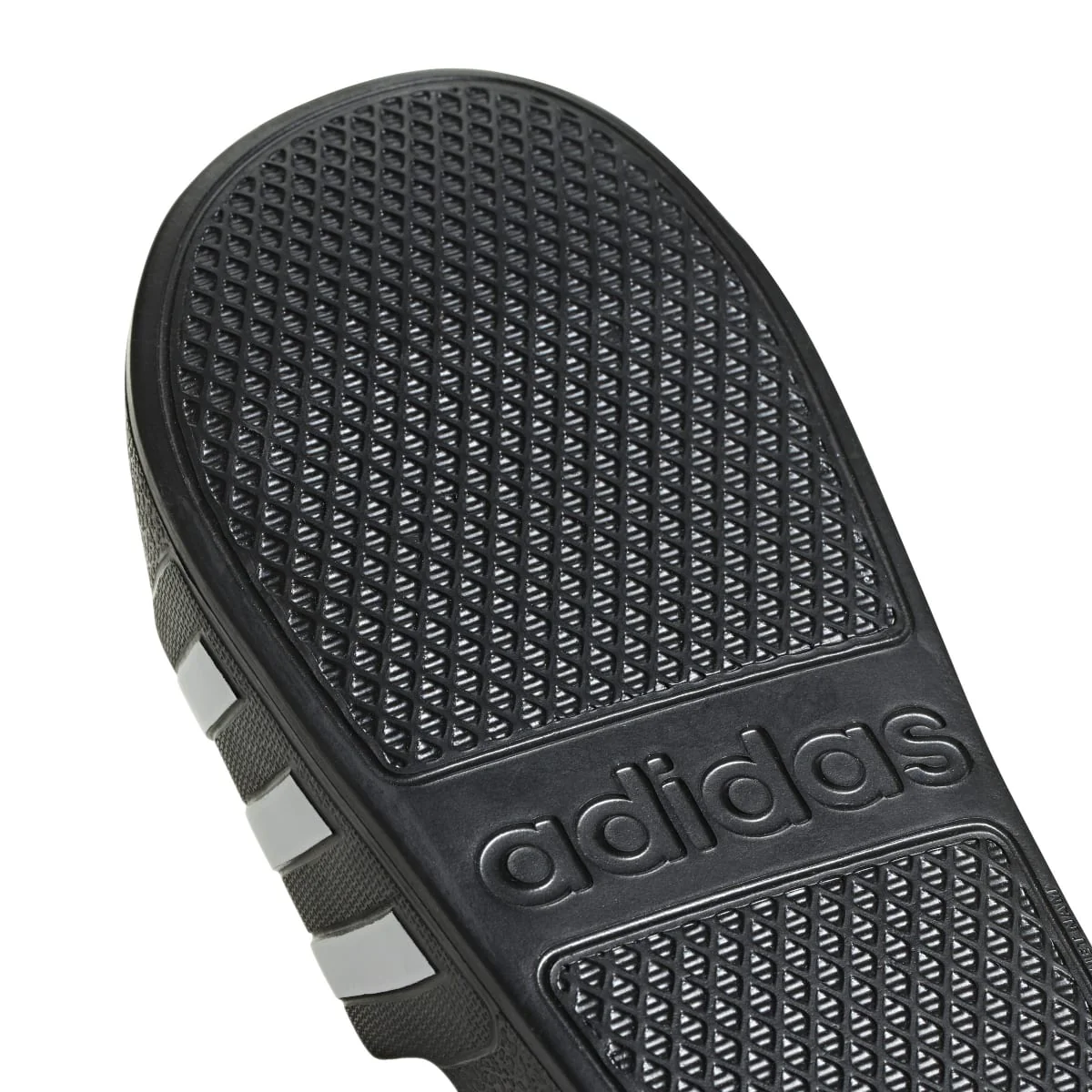 Ciabatte nere in gomma da uomo con logo a contrasto adidas Adilette Aqua - Image 4