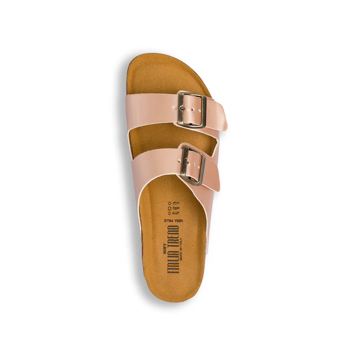 Ciabatte Rosa da Donna con doppia Fibbia Regolabile e suola in sughero Italia Trend - Image 4