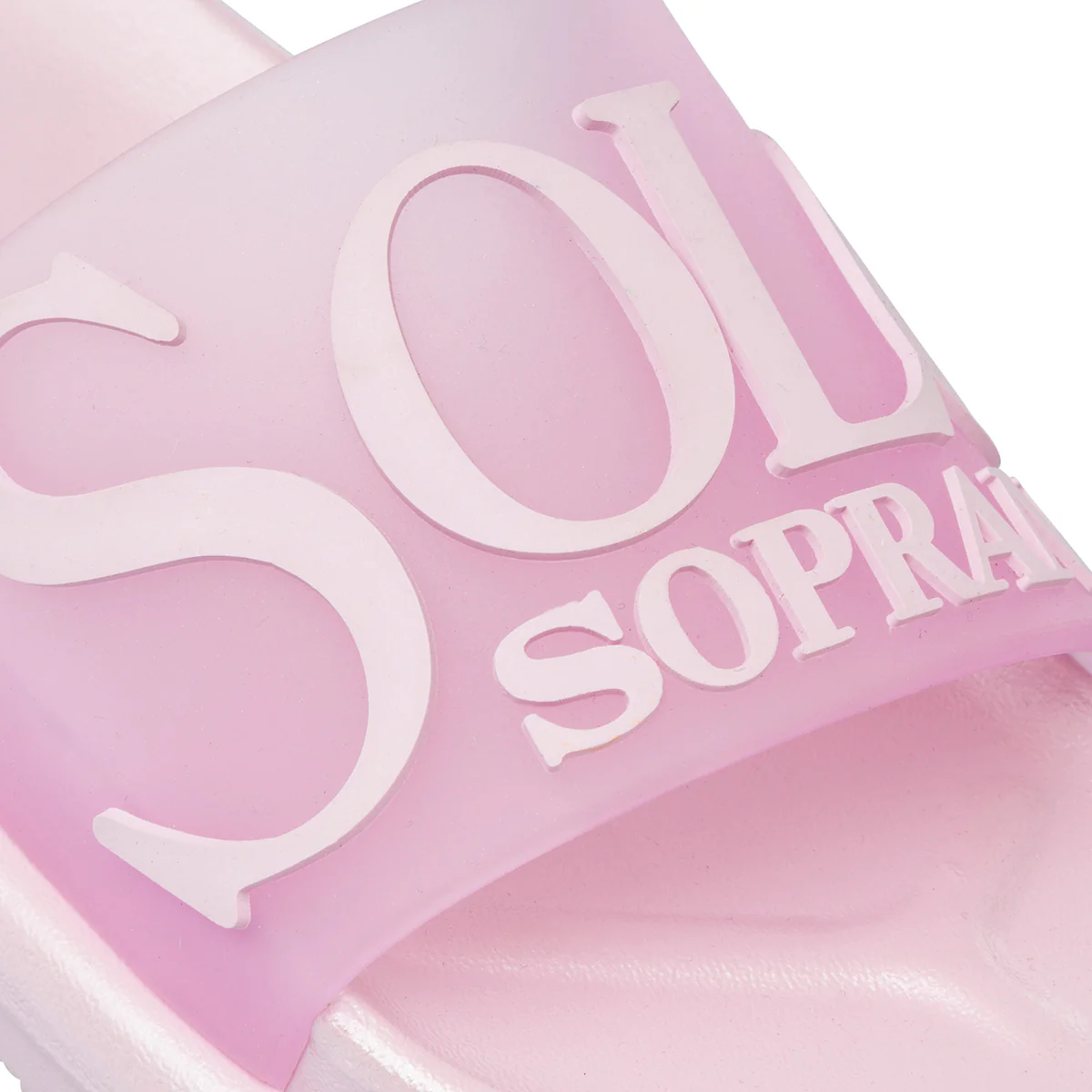 Ciabatte rosa da Donna con fascia semi trasparente e logo Solo Soprani - Image 4