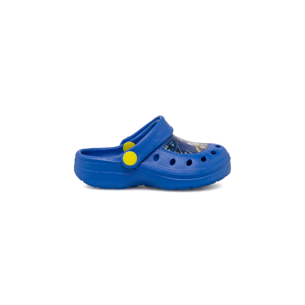 Ciabatte Sabot blu da Bambino con cinturino mobile e patch Sonic