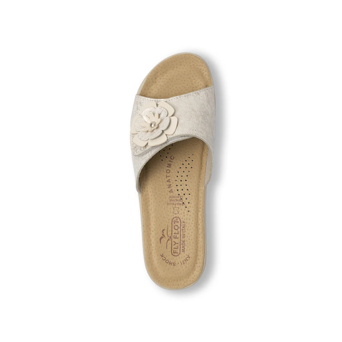 Ciabatte sanitarie anatomiche color bianco con fiore Fly Flot - Image 5