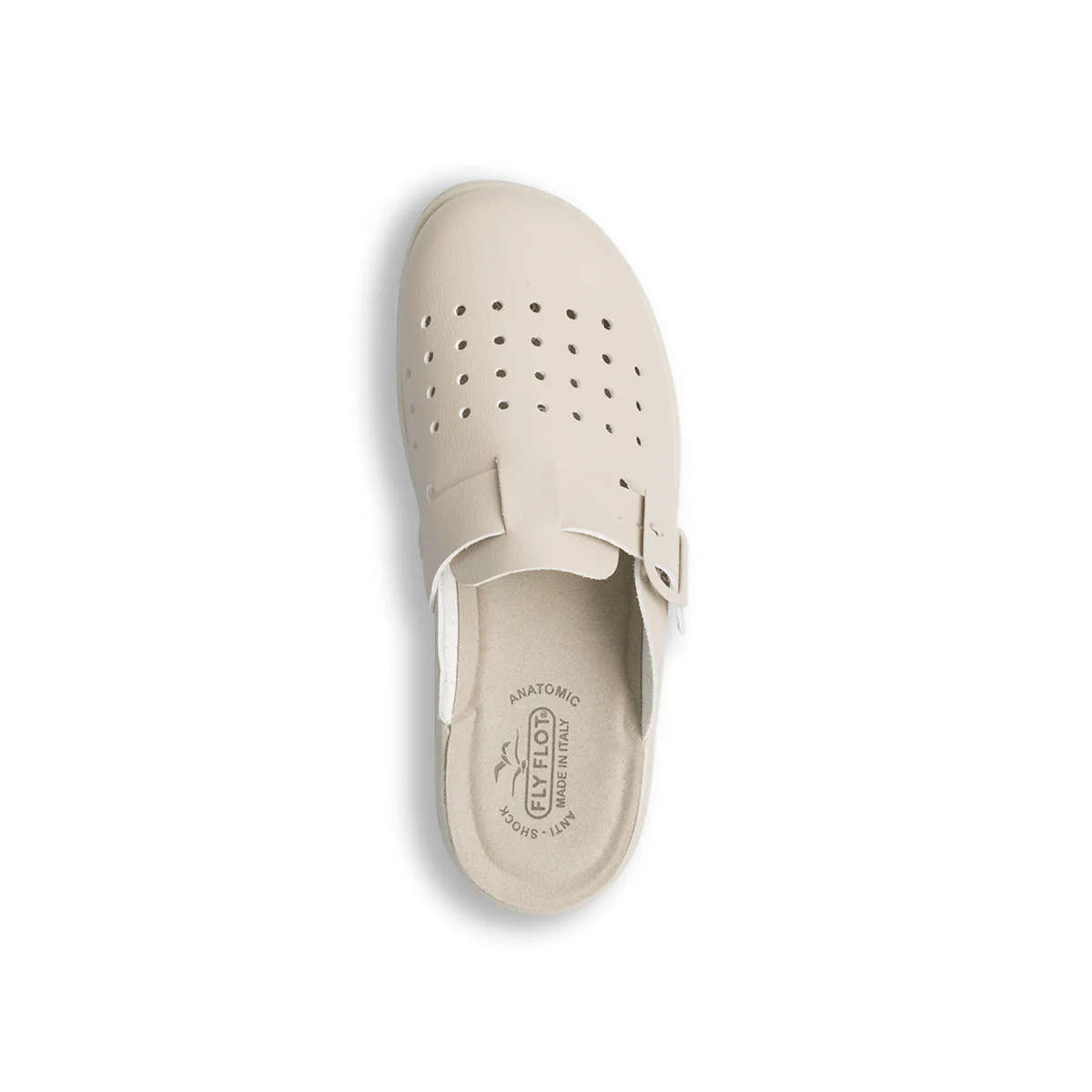 Ciabatte sanitarie beige da donna con sottopiede anti-shock Fly Flot - Image 4