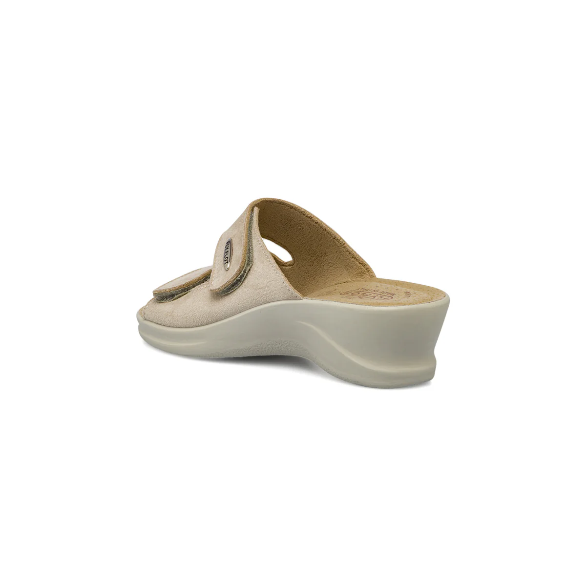 Ciabatte sanitarie beige da Donna effetto scamosciato Fly Flot - Image 3