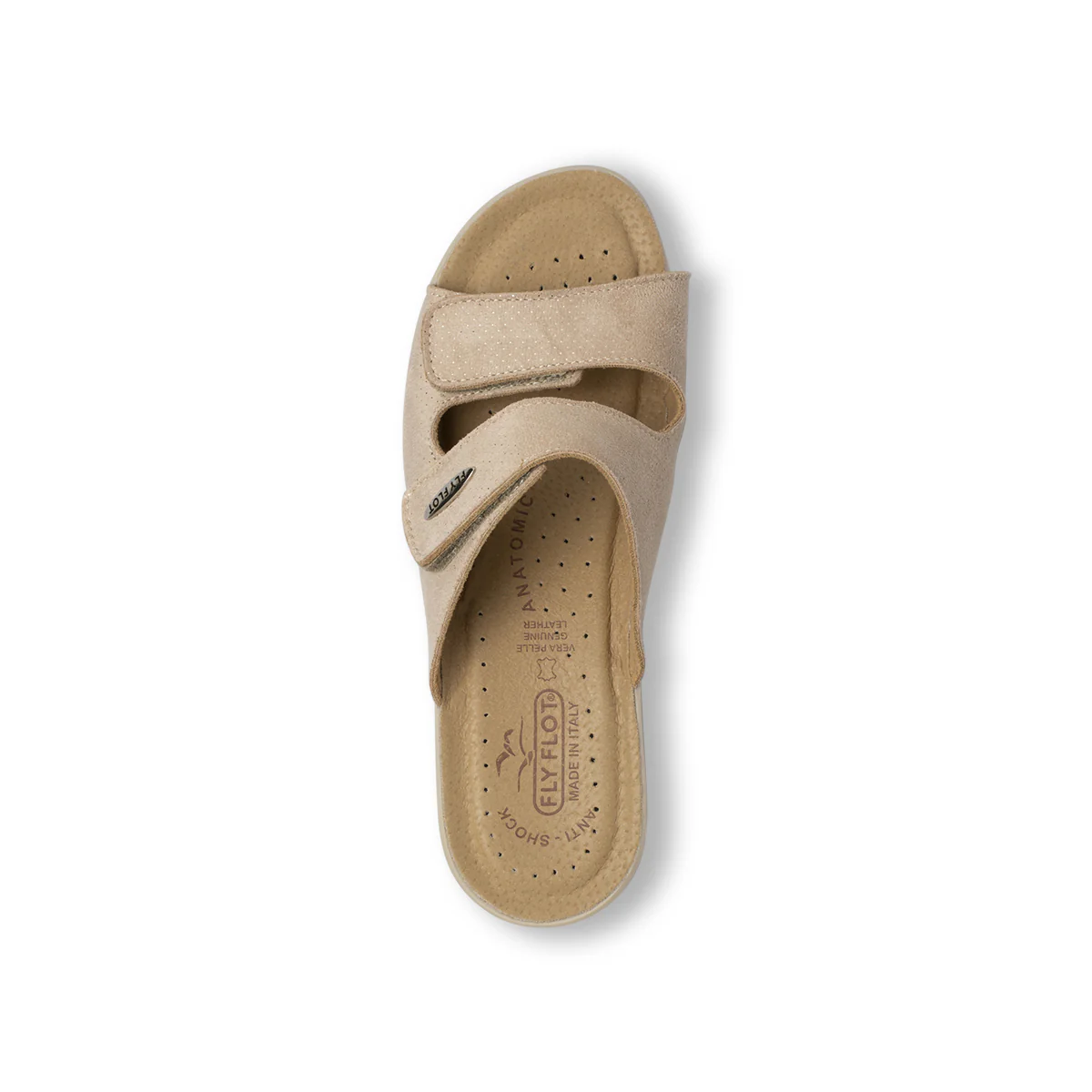 Ciabatte sanitarie beige da Donna effetto scamosciato Fly Flot - Image 6