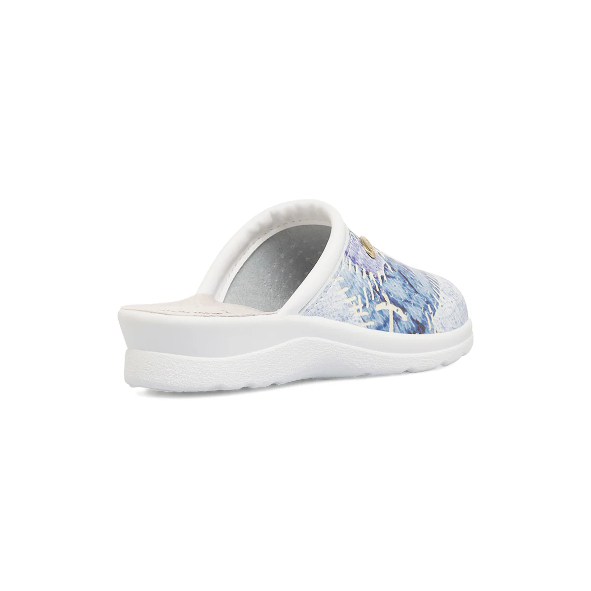 Ciabatte sanitarie bianche da donna con stampa patchwork Italia Trend - Image 3